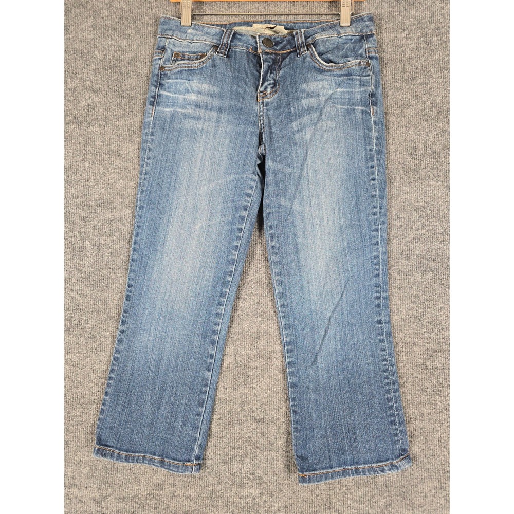 Refuge Womens Size 7 Blue Wash Denim Cropped Flare Jeans Styleโ 2700LB